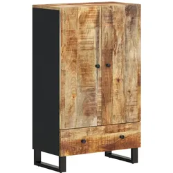 vidaXL Highboard mit Schublade 60x33x100 cm Massivholz Mango & Eisen