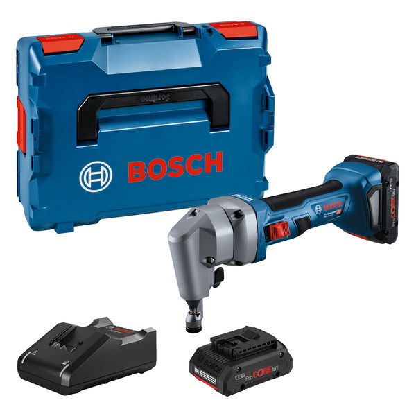 Bosch Akku-Nager GNA 18V-16 E, 2 Akku ProCORE18V 4.0Ah, Ladg. u. L-BOXX 0601529601