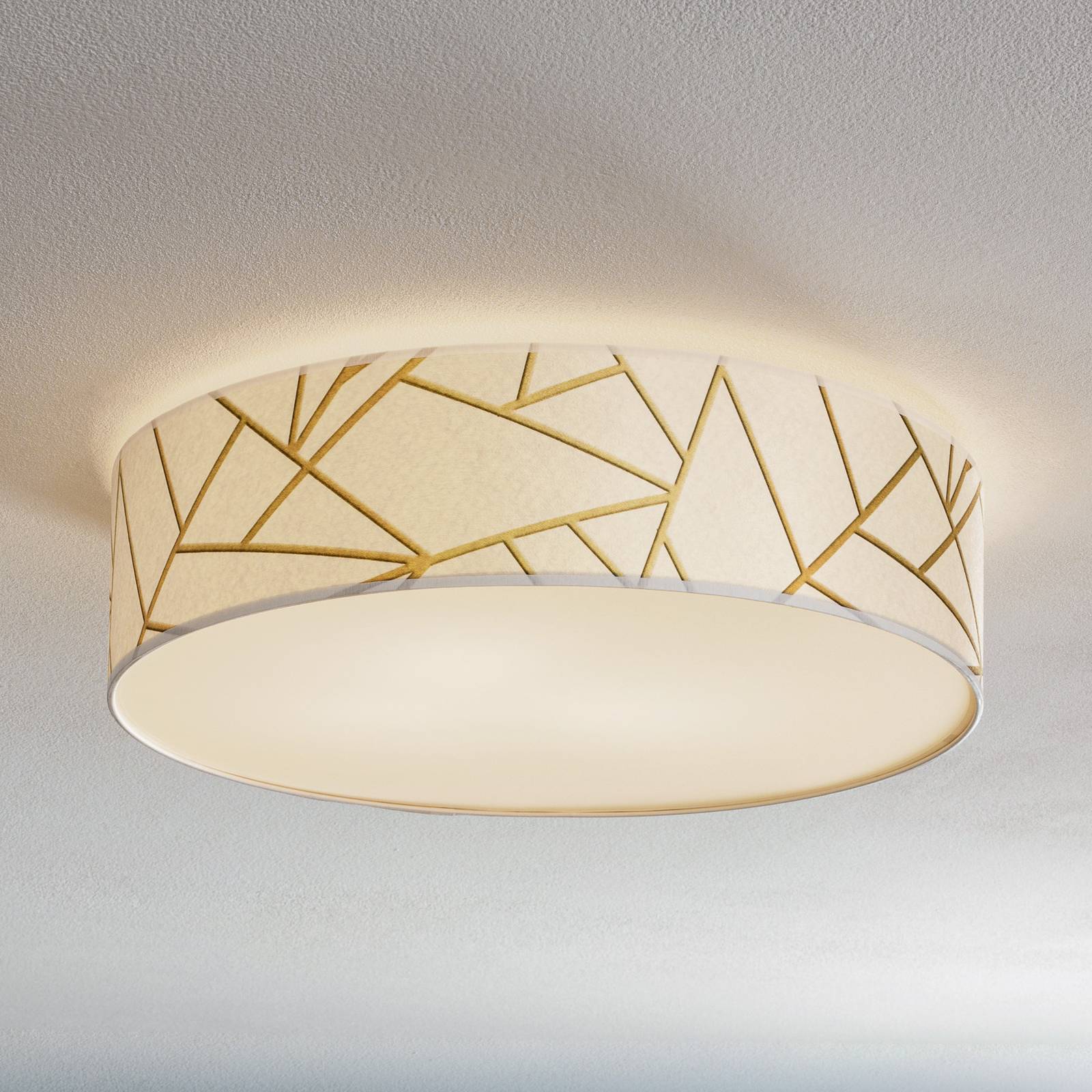 Deckenlampe Zulu Eko-Light, dimmbar, messing / gold, für Wohn- / Esszimmer, Textil / Stoff / Seide, Modern, Deckenlampe