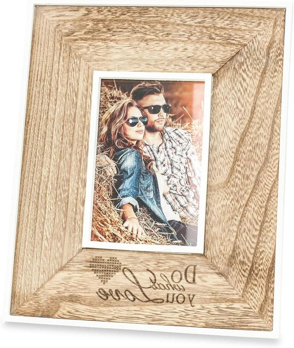 Houten Fotolijst met opschrift Do what you love, Bruin, 10x15 cm