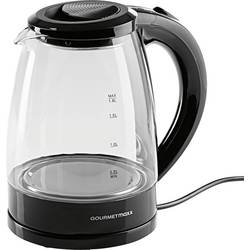 GourmetMaxx Wasserkocher schnurlos, Kontrollleuchte Schwarz Fassungsvermögen: 1.8 l 15481