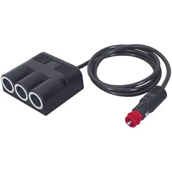 ProCar 3fach Verteiler, Auto Adapter, Schwarz
