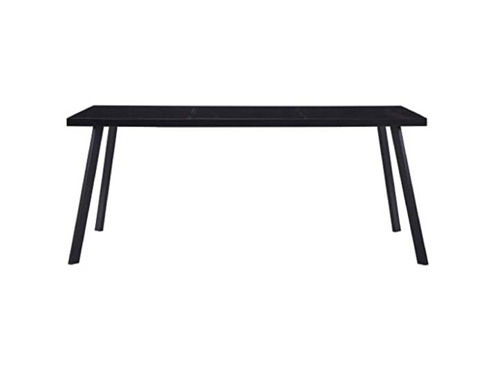 HKLGBVCR Esstisch, Schwarz, 160 x 80 x 75 cm, Hartglas
