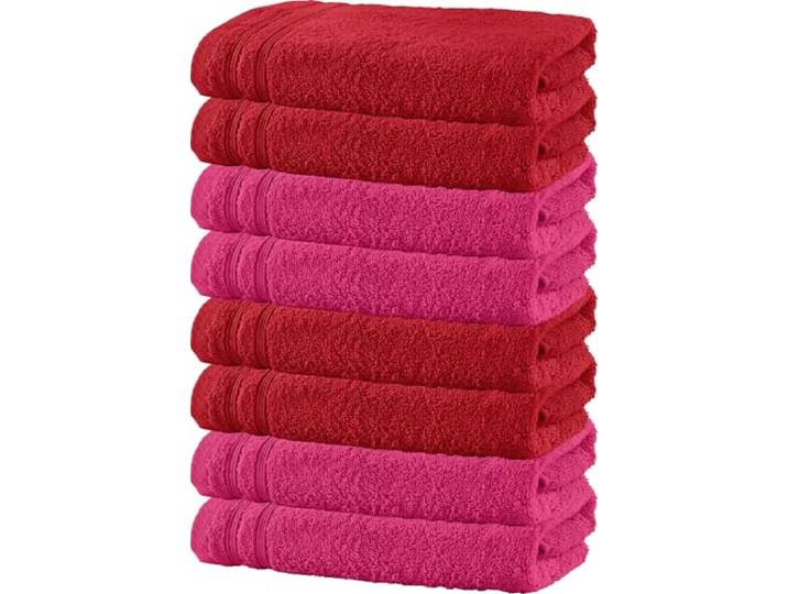 Erwin Müller Handtuch Heidelberg 8er-Pack Walk-Frottier rot-pink Größe 50x80 cm
