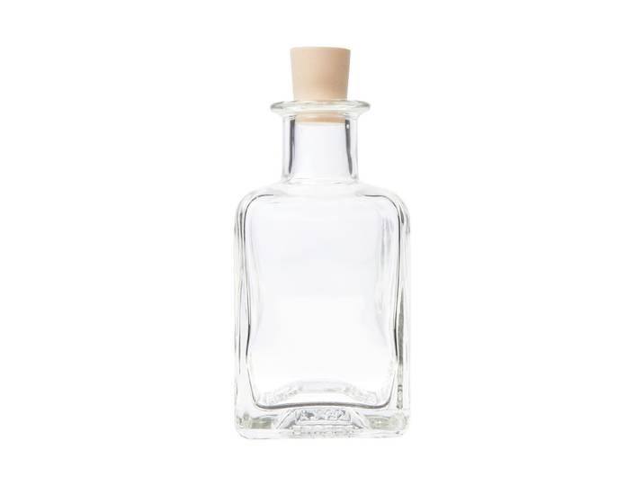 Glorex Glasflasche Quadratisch mit Spitzkorken 20 cl