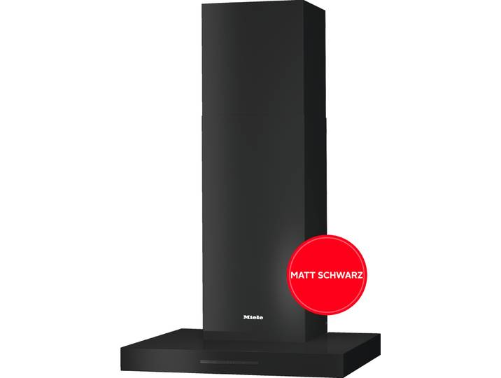 MIELE Wandhaube PUR 68 W , Energieeffizienz: A, schwarz (matt, schwarz), B:59,8cm H:6,2cm T:50cm, Dunstabzugshauben, Die matte Optik sorgt für ein elegantes und modernes Aussehen, Wandhaube