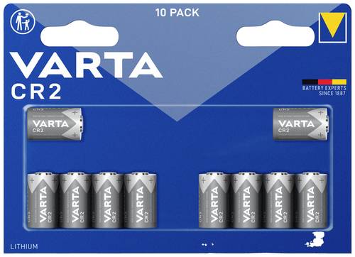 Varta LITHIUM Cylindr. CR2 Blli10 10 St. Fotobatterie CR2 Lithium 880 mAh 3V