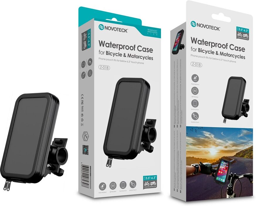 Suporte Impermeável de Smartphone 3,5"~6,3" p/ Bicicleta e Mota - NOVOTECK