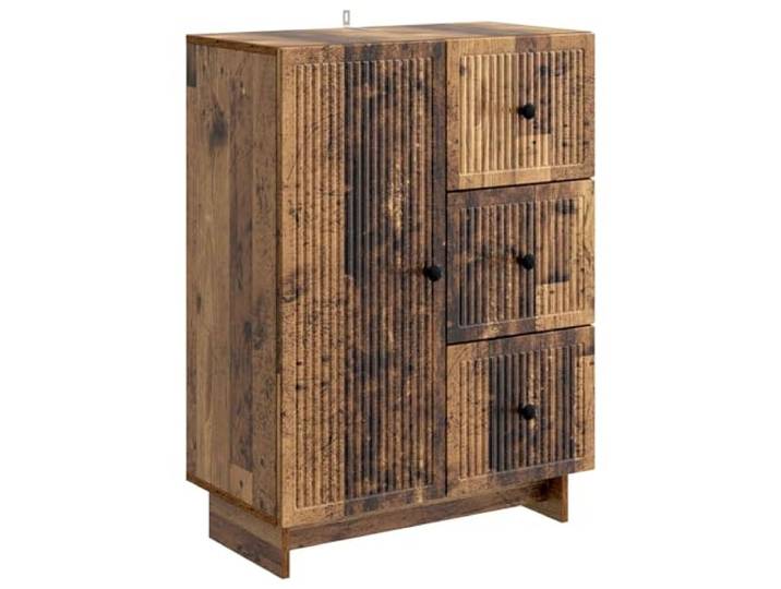 GFMGUEMV Sideboard Aus Holzwerkstoff 66 x 34,5 x 90 cm mit Metallknöpfen Vintage-Design, robuste Konstruktion, 90-Grad-Türen, einfache Pflege, flexible Nutzung