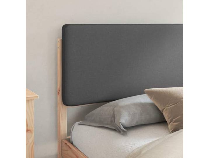 KTHLBRH Bett Super King 180 x 200 cm Dunkelgrau mit Kopfteil Massives Kiefernholz, gepolsterter Schaum, ohne Netz, einfache Reinigung