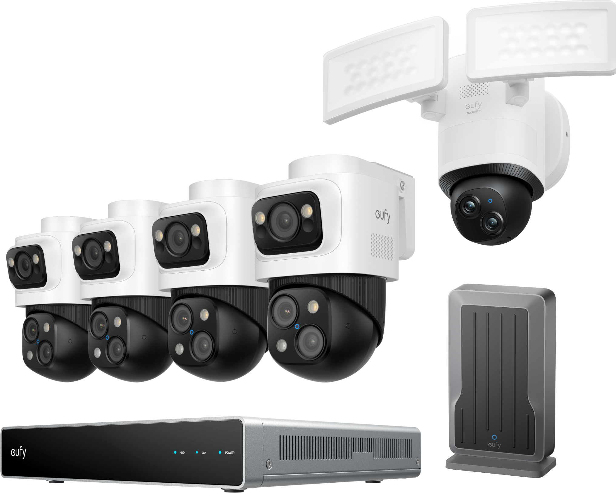Anker eufy PoE NVR Security System S4 Max-WLAN‑Modul mit Flutlichtkamera E340