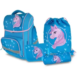 SCHNEIDERS Schulranzen-Set 5-teilig Blue Flower