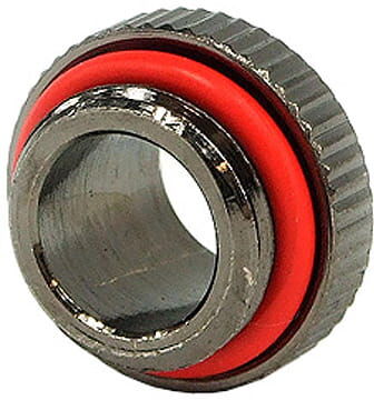 Aquatuning Doppelnippel G1/4 AG auf G1/4 AG mit O-Ring - black nickel