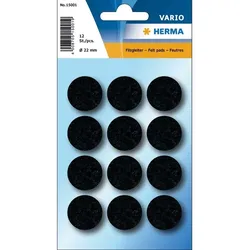 HERMA Filzgleiter, Ø 22 mm, schwarz
