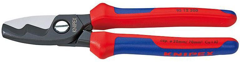 Kabelschere KNIPEX "200 mm", bunt (weiß, neutral), L:20cm, Schneidewerkzeuge, Kabelschere weiß, neutral Einheitsgröße