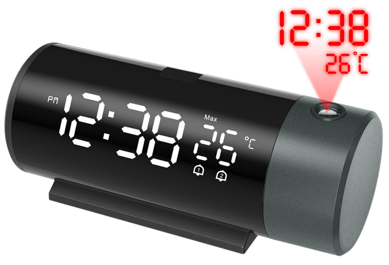 Nuvance Digitale Wekker met Projectie en Snooze Functie - Digitale Alarmklok voor de Slaapkamer