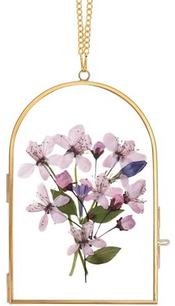 Handgemaakte glazen lijst voor gedroogde bloemen - Uniek zwevend fotoframe voor wanddecoratie