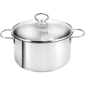 Kopf Kochtopf 124726 Merkur, 5,2 Liter, induktionsgeeignet, aus Edelstahl, 24 x 11cm (ØxH)