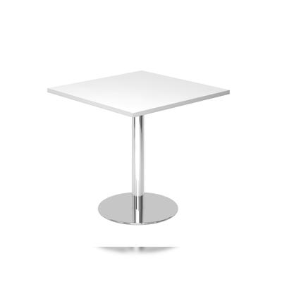 Hammerbacher-Besprechungstisch 80x80cm Weiß/Chrom-VSTF88/W/C