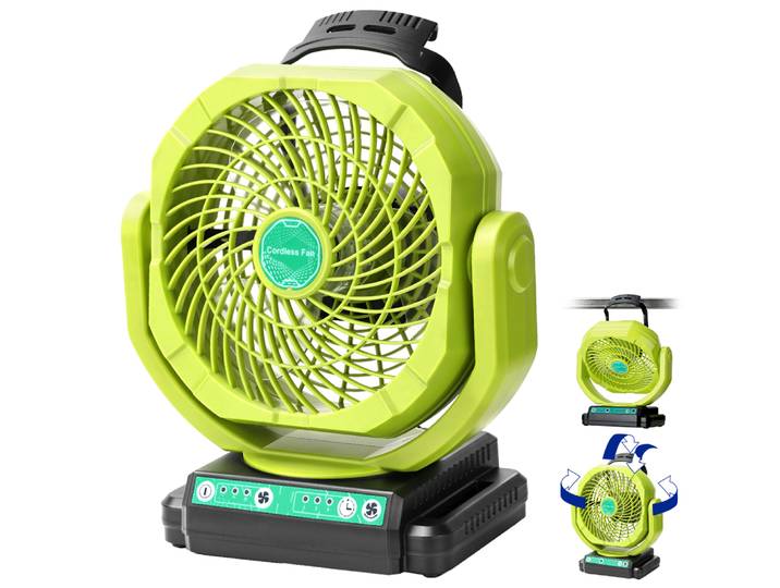 Ventilateur oscillant sans fil pour batterie Ryobi 18V ONE+, ventilateur industriel de chantier à 3 vitesses (batterie non incluse)