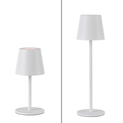 JUST LIGHT LED Tischleuchte "EURIA, 2er Set", weiß, 1, Ø 11cm H: 37cm, 2 Stk., Leuchten, LED Akku Tischlampe, LED Tischleuchte