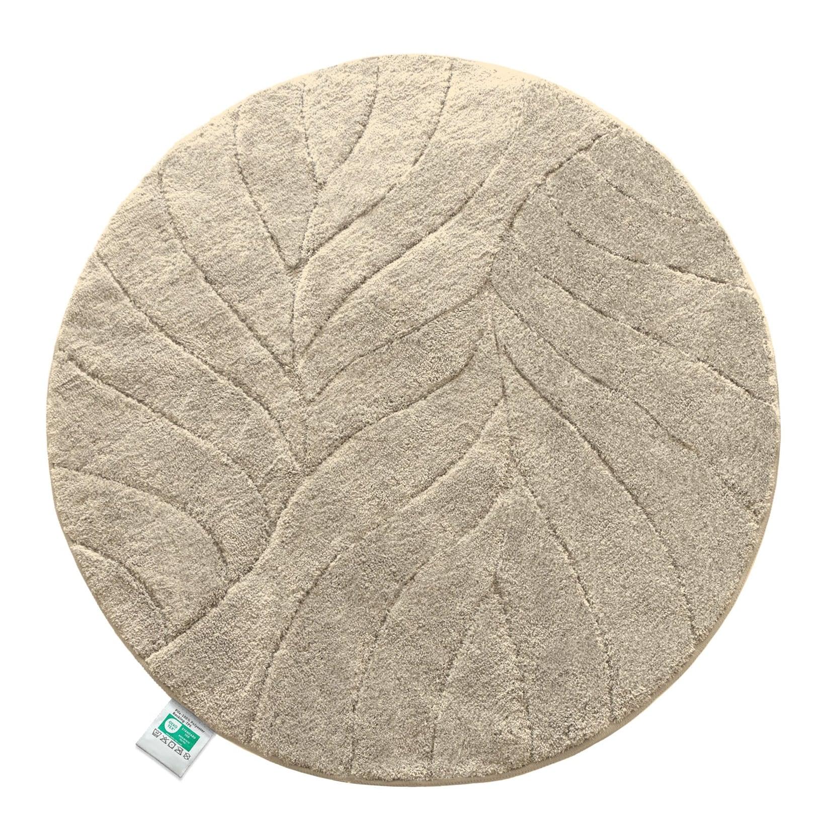 Floordirekt Badematte Maris Badteppich in Rund Ivory