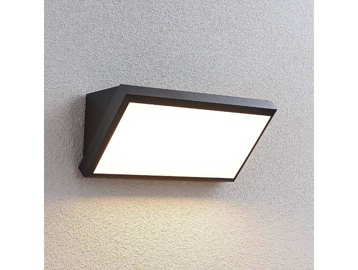 LED Außenwandleuchte Abby Lindby, schwarz, Kunststoff, Modern, Wandlampe
