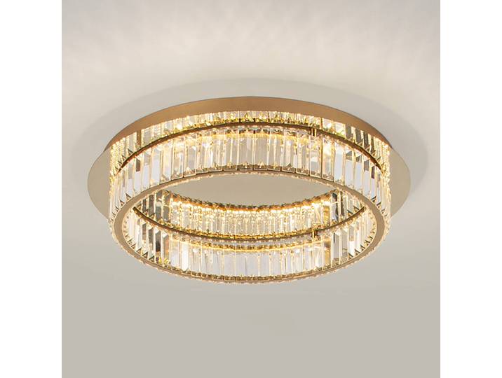 Plafonnier Aurelia type B Ø 60cm Doré/Doré Câble ABS, douille ABS, baldaquin aluminium, boîtier luminaire aluminium LED non-remplaçables Module
