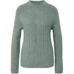 Tchibo - Grobstrickpullover mit Zopfmuster - Damen - Gr. L - grün