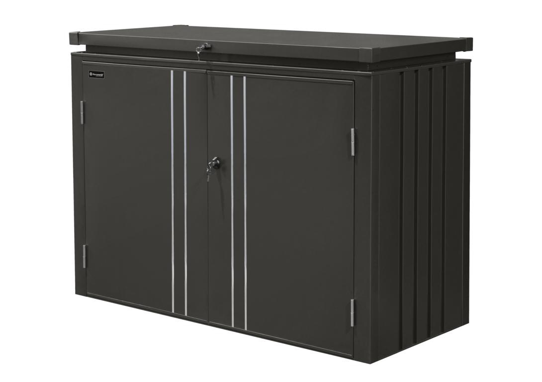 JUNGELMAR Premium Hochschrank 1,1 qm 160x70x119cm anthrazit 16956258