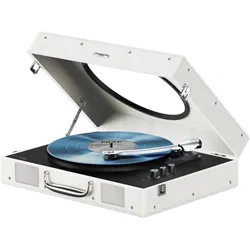 Mixx Vinyl Record Player Revival 65 Stereo Cream, Plattenspieler, Weiss