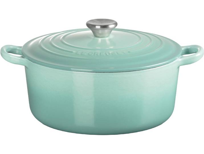 LE CREUSET Bräter 24cm rund SAGE, grün-grau, Gusseisen
