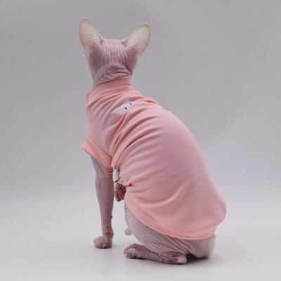Inspired Living CoolComfort Hairless Cat Summer Vest Soft Stretch Sphynx Cat Clothes & Breathable Hairless Cat Shirt pink s