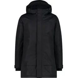 CMP Herren Jacke MAN PARKA FIX HOOD, Größe 54 in Schwarz Schwarz
