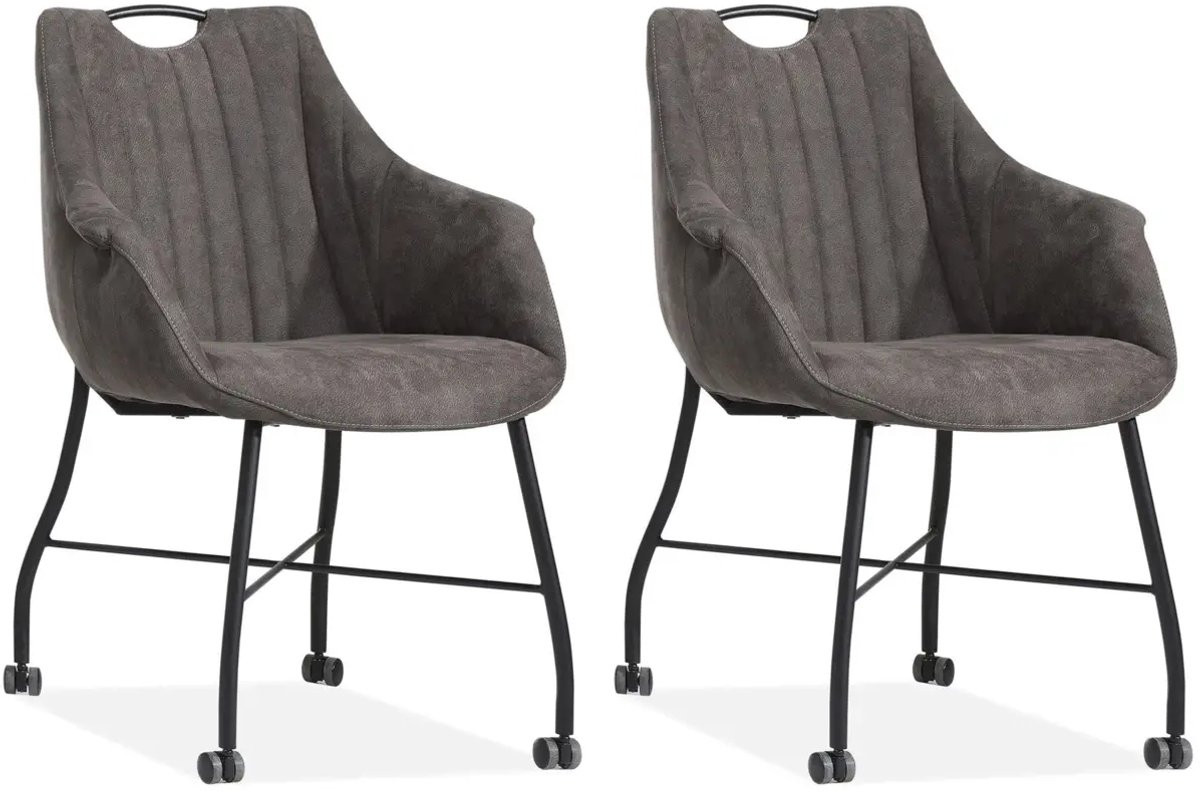 MX Sofa Metric Eetkamerstoel - Antraciet (set van 2)