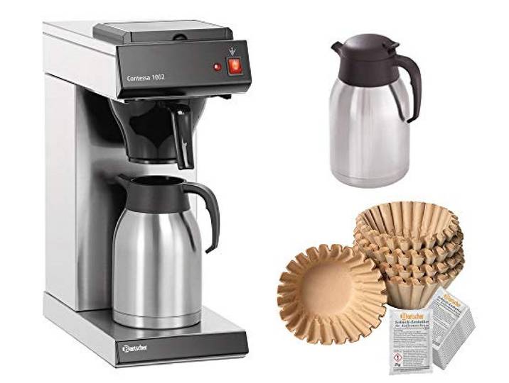 Kaffeemaschine Contessa 1002 + 500 Filter + 2. Kanne + Entkalker (neues Modell)