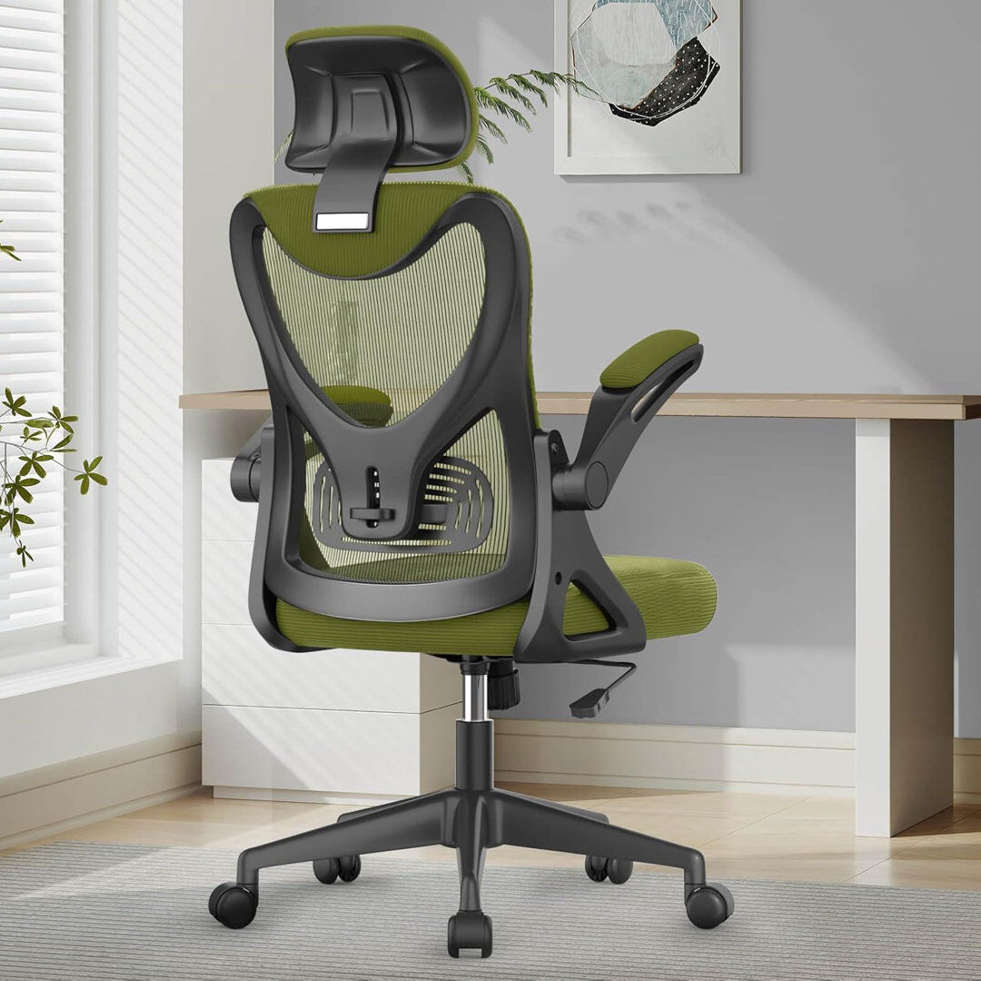 Inbox Zero Ergonomic Office Chair, Computer Chair, Mesh Chair Teal 119cm H X 59cm W X 52cm D