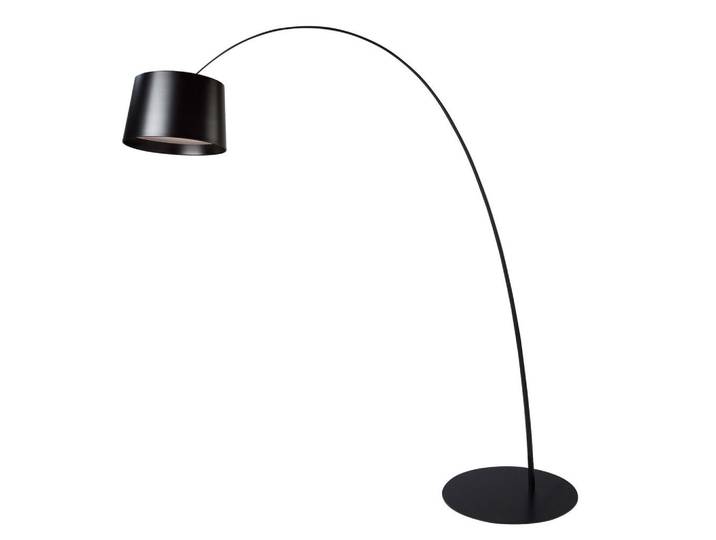 Angel Cerda Verstellbare Bogen-Stehleuchte aus schwarzem Stahl, Schwarz, Metall, Essen/Getränk, Formgebogen, E14, 195x214x60 cm, Lampen & Leuchten, Innenbeleuchtung, Stehlampen