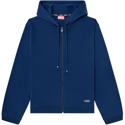DIESEL Herren Sweatjacke mit Kapuze - JOY-D-CORE, Baumwolle, einfarbig Dunkelblau / XL