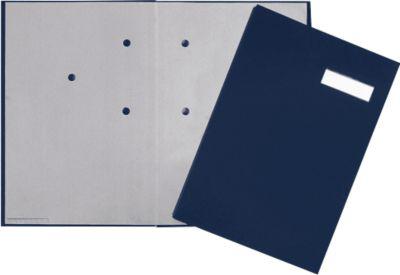 PAGNA Unterschriftenmappe, 20 Fächer, Karton/Leinenbezug, blau