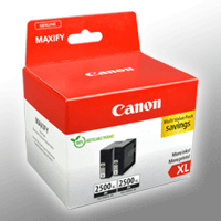 2 Canon Tinten 9254B011 2 x PGI-2500XLBK Doppelpack schwarz