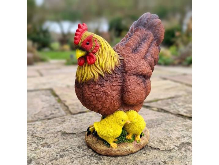 Relaxdays Gartenfigur Huhn