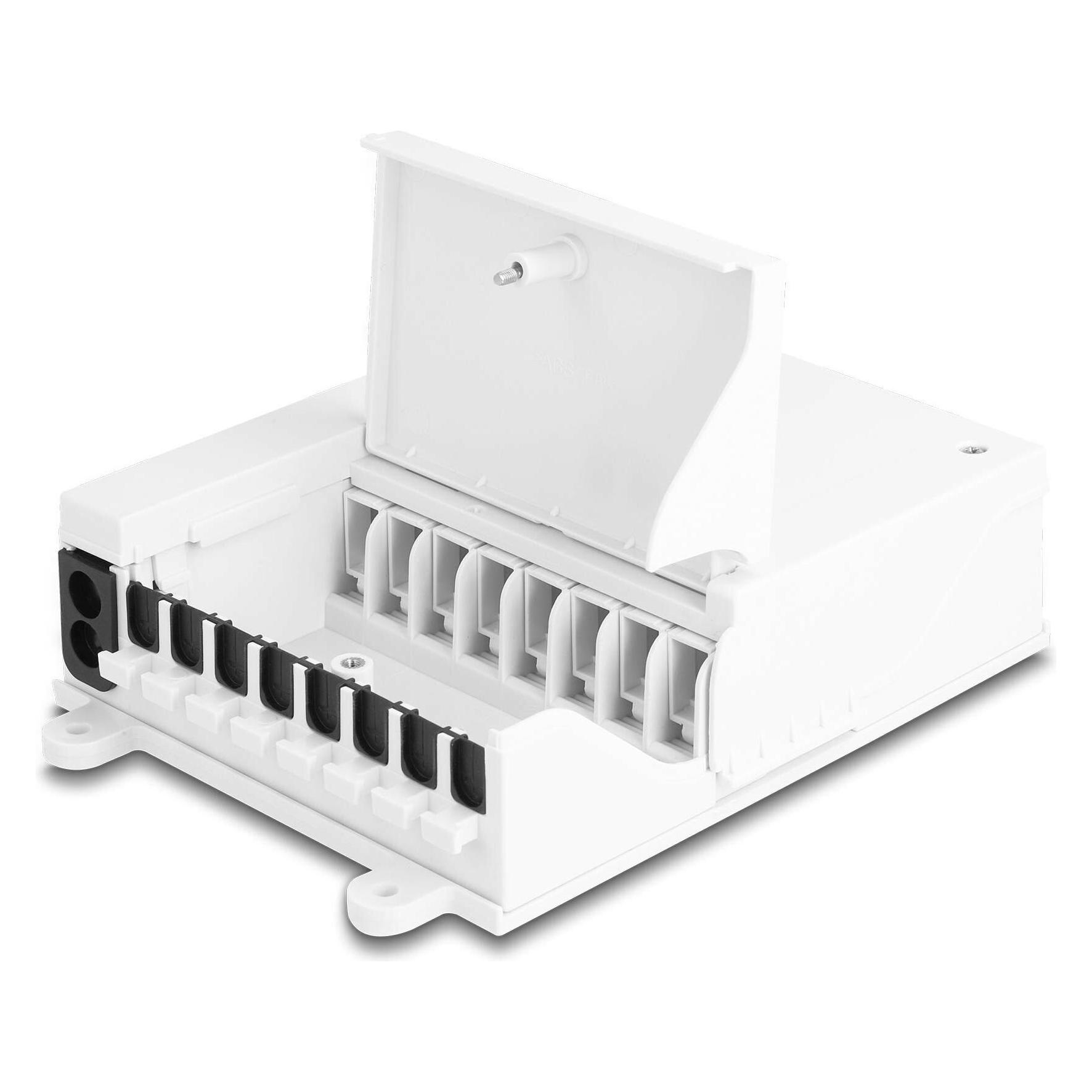 Delock LWL FTTH Indoor Verteilerbox zur Wandmontage 8 Port weiss (Netzwerk Zubehör) (87949)
