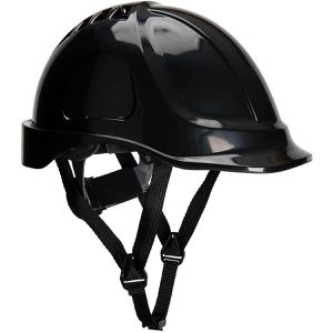 Portwest Schutzhelm Endurance PS55, EN 397, mit 6-Punkt-System & Kinnriemen, Größe 56-63, schwarz