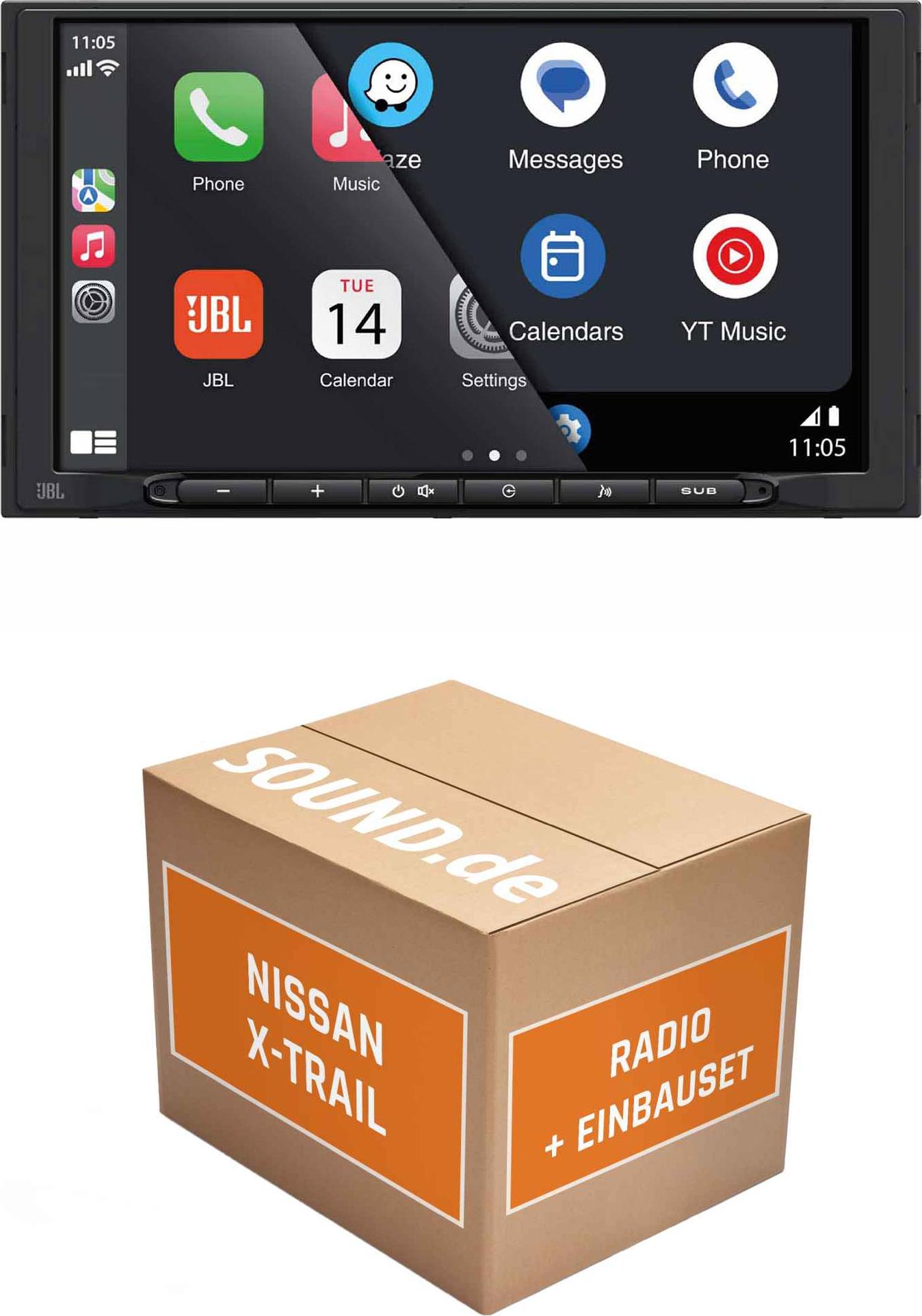 Autoradio Einbaupaket JBL Legend 700D passend für Nissan X-Trail T30 + 1 DIN Gerät | CarPlay Wireless Android Auto Wireless