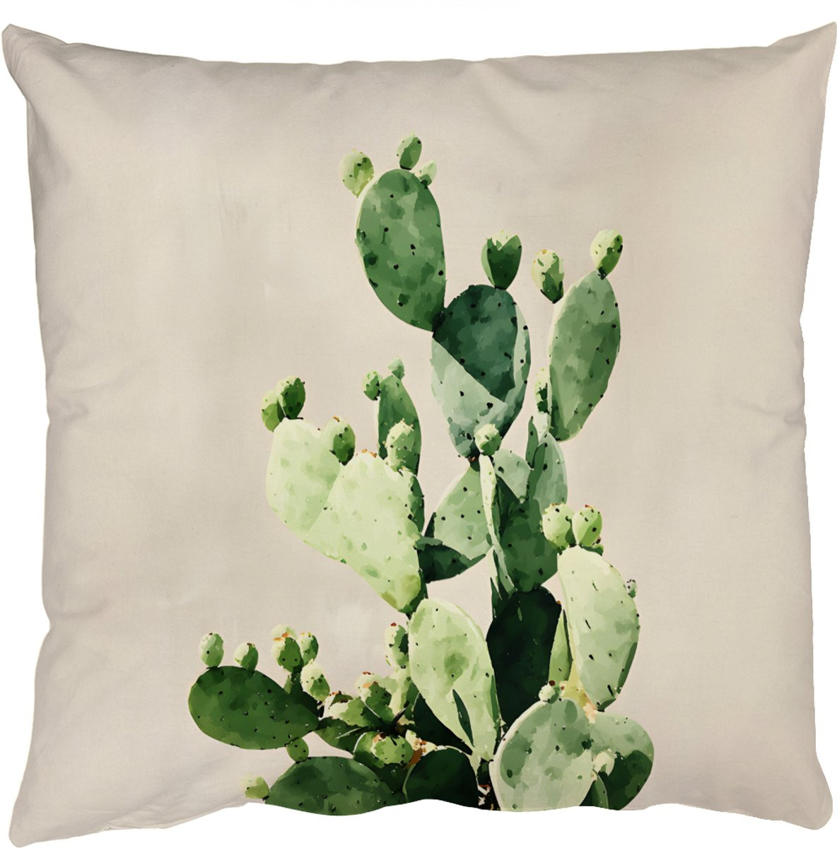 PillowMonkey Sierkussen Cactus Groen Minimalistisch 45 x 45 cm