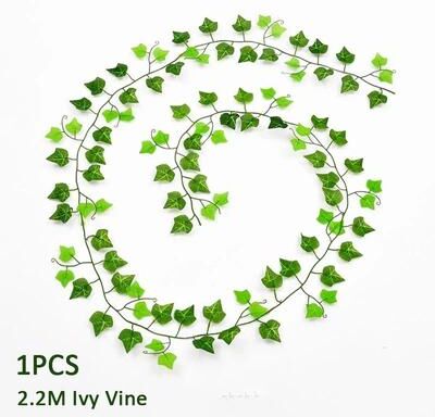 Inspire Select Artificial Ivy Leaf Garland Silk Green Vine Foliage For Home & Garden Decor ivy 6 Pcs