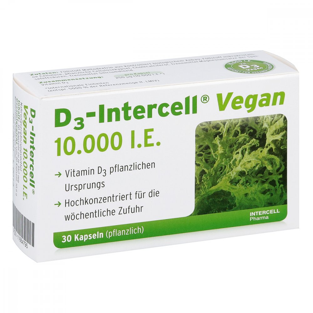 INTERCELL-Pharma GmbH D3-intercell Vegan 10.000 I.e. Kapseln 11664795