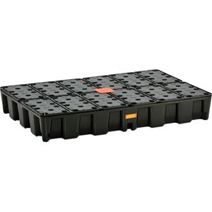 CEMO Auffangwanne 120 HD, 10711, aus Polyethylen, 120 x 80cm, Kleingebindewanne, Polyethylen-Lochrost, 120 Liter