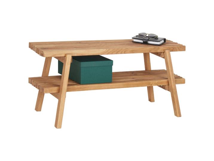 Linea Natura Garderobenbank, Eichefarben, Holz, Eiche, massiv, 100x45x40 cm, Abstellfläche, Garderobe, Garderobensets & -serien, Garderoben-Serie